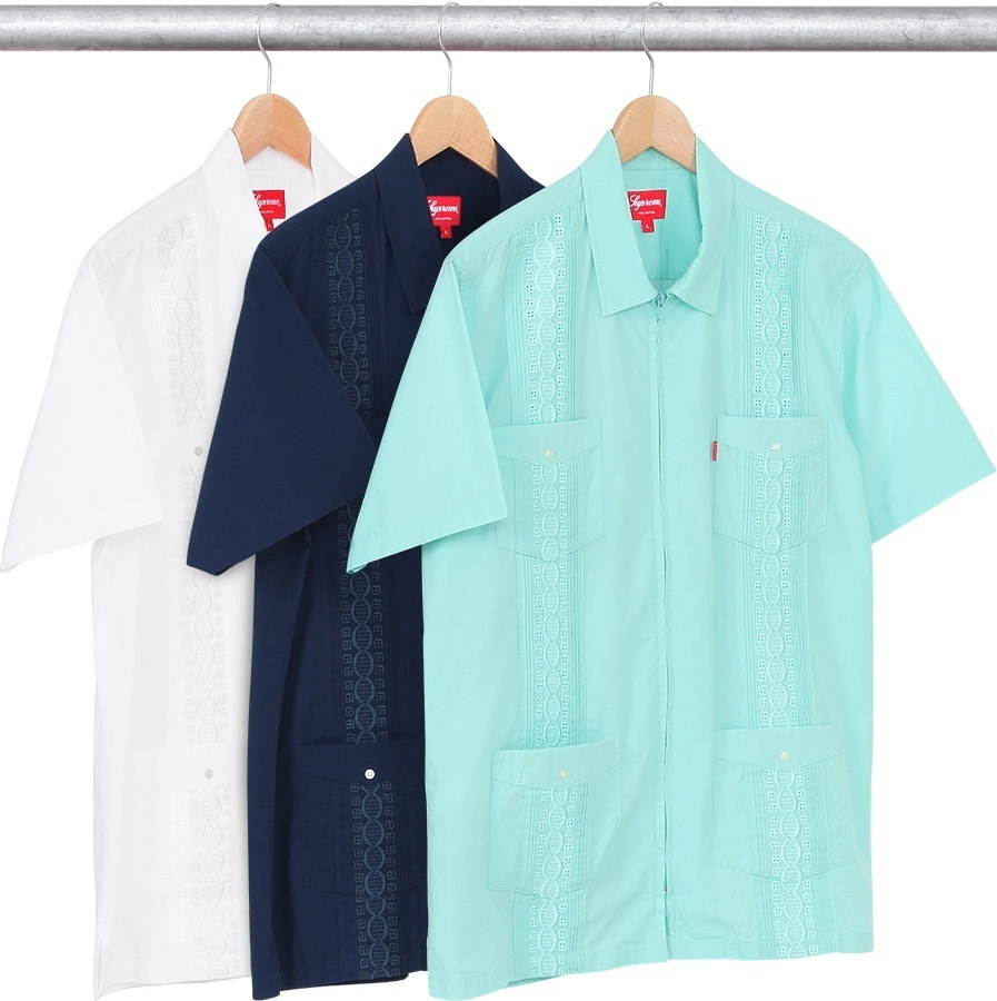 Zip Front Guayabera Shirt